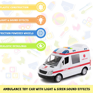 ماشین آمبولانس اسباب بازی موزیکال Musical AMBULANCE Car 1:16_اسباب بازی